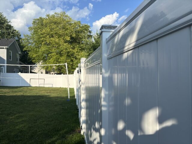Residential Vinyl Fence Installation in Elgin, Illinois