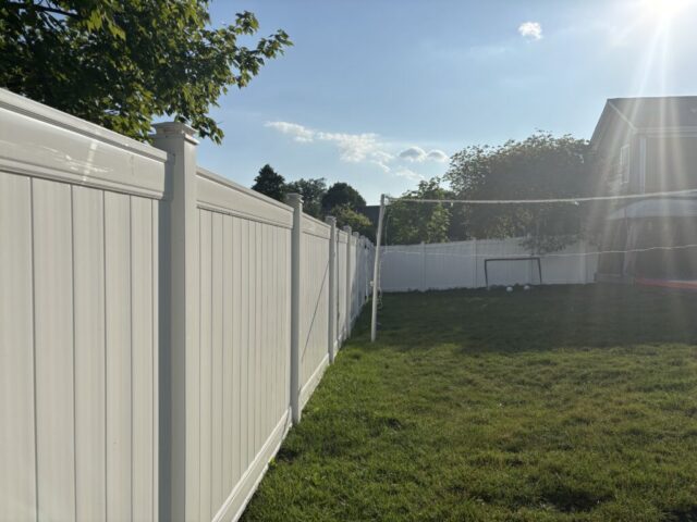 Residential Vinyl Fence Installation in Elgin, Illinois